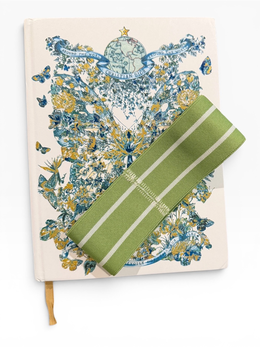 Christian Dior Around the World Notebook w/ Signature Green Band | Rare - Picture 10 of 13